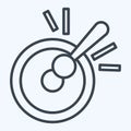 Icon Gong. related to Chinese New Year symbol. line style. simple design editable