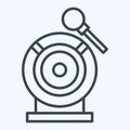 Icon Gong. related to Chinese New Year symbol. line style. simple design editable. simple illustration