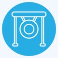 Icon Gong. related to Combat Sport symbol. blue eyes style. simple design editable. simple illustration.boxing