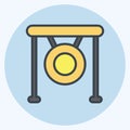 Icon Gong. related to Combat Sport symbol. color mate style. simple design editable. simple illustration.boxing