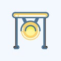 Icon Gong. related to Combat Sport symbol. doodle style. simple design editable. simple illustration.boxing