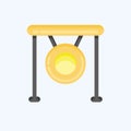 Icon Gong. related to Combat Sport symbol. flat style. simple design editable. simple illustration.boxing