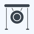 Icon Gong. related to Combat Sport symbol. glyph style. simple design editable. simple illustration.boxing