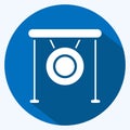 Icon Gong. related to Combat Sport symbol. long shadow style. simple design editable. simple illustration.boxing