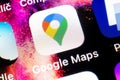 Icon of Google Maps navigation mobile app on iOS device