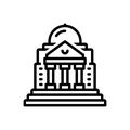 Black line icon for Government, museum and college Royalty Free Stock Photo