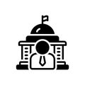 Black solid icon for Governor, people and democracy Royalty Free Stock Photo