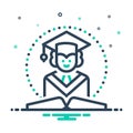 Mix icon for Graduation, graduate and degree