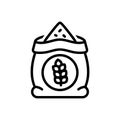 Black line icon for Grain, cereals and corn Royalty Free Stock Photo
