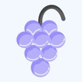 Icon Grape. suitable for education symbol. flat style. simple design editable. design template vector. simple illustration Royalty Free Stock Photo