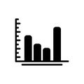 Black solid icon for Graph, chart and finance Royalty Free Stock Photo