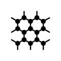 Black solid icon for Graphene Technology, nanotechnology and laboratory