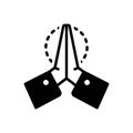 Black solid icon for Grateful, oblige and thankful