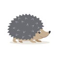 Icon of gray hedgehog isolated, forest, woodland animal