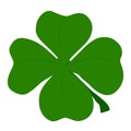 Icon green cloverleaf on a white background. a template for the Royalty Free Stock Photo