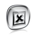 icon grey glass. Royalty Free Stock Photo