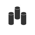Icon Growing Analytic and cylinder graph. business. vector illustration. Graphic. on white background