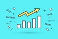 Icon of growth chart Royalty Free Stock Photo