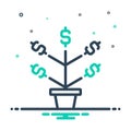 mix icon for Growth, evolution and increase Royalty Free Stock Photo