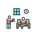 Color illustration icon for Guest, visitor and roomer