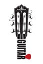 Icon with guitar neck and pick