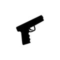 gun, pistol, handgun, weaponicon. Simple thin line, outline of Ban icons for UI and UX, website or mobile application