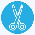 Icon Hair Scissor - Blue Eyes Style Royalty Free Stock Photo