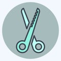 Icon Hair Scissor - Color Mate Style Royalty Free Stock Photo