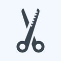 Icon Hair Scissor - Glyph Style Royalty Free Stock Photo