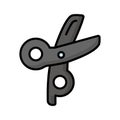 Icon of hair scissors, a pair of cutting blades, barbershop scissors, salon scissors