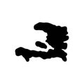 Black solid icon for Haiti, map and country Royalty Free Stock Photo