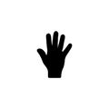 Icon. Hand, bunch of fives Royalty Free Stock Photo