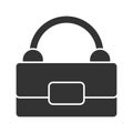 Icon handbag in glyph style. vector illustration and editable stroke. Isolated on white background