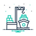 Mix icon for Harbor, port and dockyard