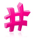 Icon hashtag mark sign graphic elements for design vector illustration Royalty Free Stock Photo