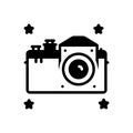 Black solid icon for Hasselblad, camera and technology Royalty Free Stock Photo