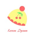 Icon hat for a child. Cute vivid illustration