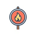 Color illustration icon for Hazard, danger and burning Royalty Free Stock Photo