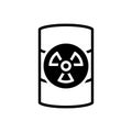 Black solid icon for Hazardous Waste, dangerous and perilous