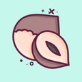 Icon Hazelnut. suitable for Nuts symbol. MBE style. simple design editable. design template vector. simple illustration