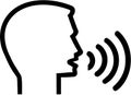 Icon with head speaking - Speech therapist Royalty Free Stock Photo