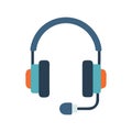 Icon for Headphones with Microphone Royalty Free Stock Photo