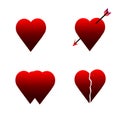 icon heart emotion vector illustration