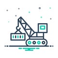 Mix icon for Heavy, weighty and goods Royalty Free Stock Photo