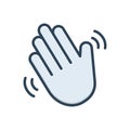 Color illustration icon for Hello, hiya and hey Royalty Free Stock Photo