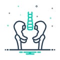 mix icon for Hip, pelvis and skeleton Royalty Free Stock Photo