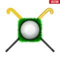 Icon Hockey ball and sticks