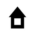 Icon home. Simple black icon
