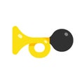 Icon horn, car horn simple flat style vector illustration Royalty Free Stock Photo