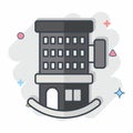 Icon Hotel. related to Icon Building symbol. comic style. simple design editable. simple illustration